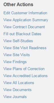 View Accredited Locations The View Accredited Locations link will direct you to your organization s accreditation grid.
