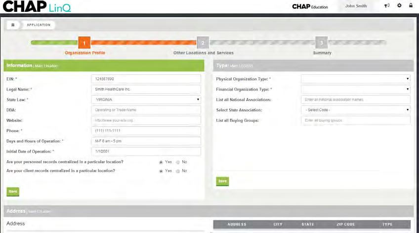 Application The first step in the CHAP accreditation process is completing your application. When you create a CHAP LinQ account, an activation link will be sent to the e-mail provided.