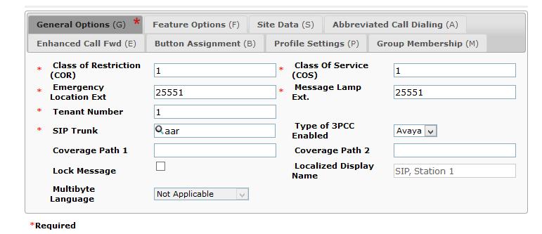 Endpoint Editor: o Type of 3PCC Enabled Select