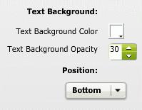 Modifying Text Properties The options in the Text Background section allow you to modify the Text