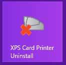 Windows 8 users: On the Start screen, type XPS and select XPS Card Printer Uninstall from the Search list, or select the XPS Card Printer Uninstall tile from your Start screen.
