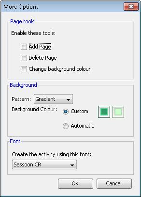 Clicker Sets More Options You have the option to enable some additional Page tools for use in Click & Edit. When checked, the tool will be shown in the Click & Edit Toolbar.