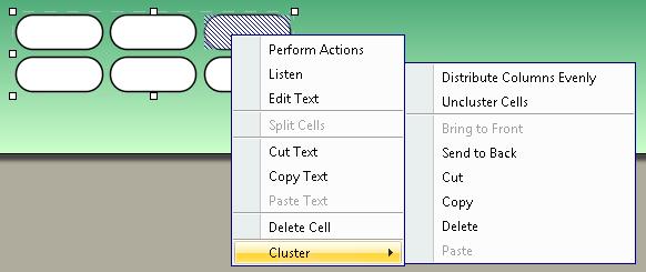 To deselect all cells, click anywhere in the background of the grid, page or pop-up.