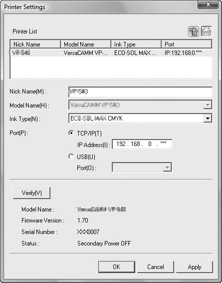 Printer Connection and Settings You can connect up to four printers or cutting machines to a single computer. The connection method differs according to the printer model.