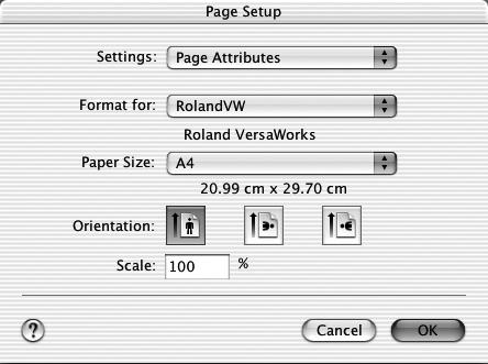 Printing from a Program Mac OS X Procedure Ready the printer and VersaWorks for printing. Getting Ready to Print (p. 31) Start the program and create the document to print.