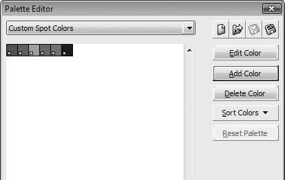 Drawing Contour Lines Procedure B Register the spot color for a color you want using "CutContour" as the name. From the [Tools] menu, choose [Palette Editor]. Display the [Select Color] window.