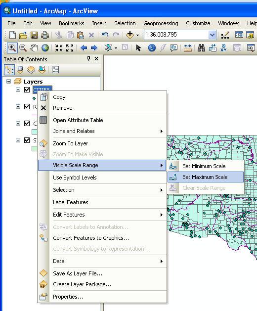The example below shows two selectable bookmarks, study area and inset map, which are listed below Create and Manage in the pullout menu to the right.
