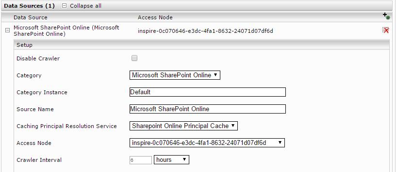 Enter the path to the index and change the display name as neccessary. Add a new data source by clicking the "Add new custom source" icon at the top right.