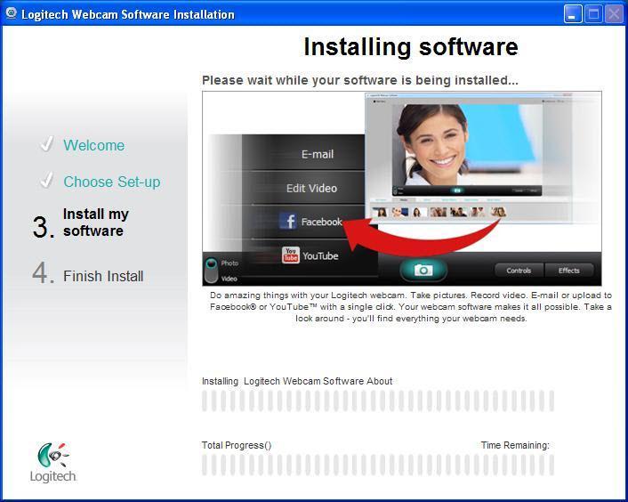 7. During the software installation you may see a Logitech Webcam Software Installation dialog