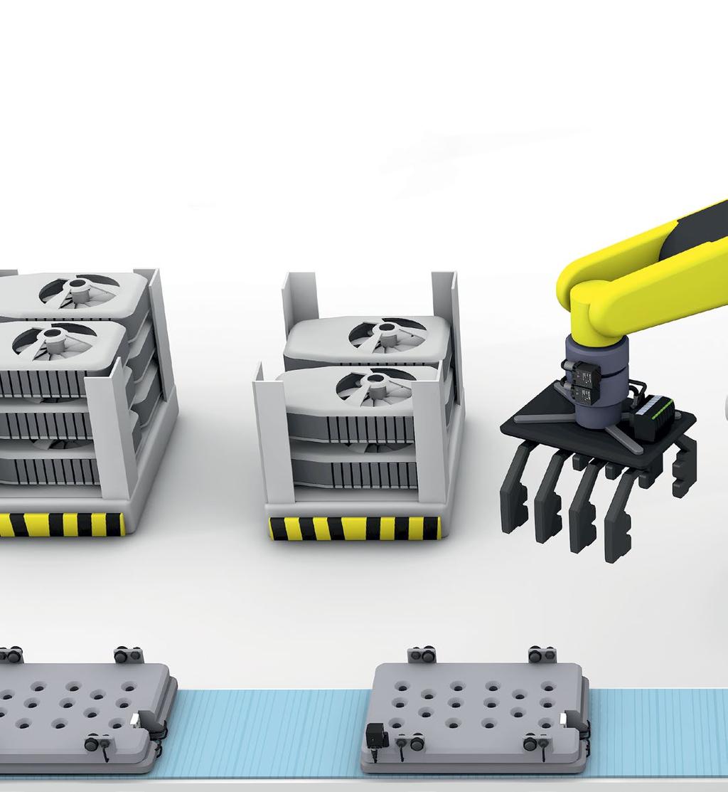 Applications Quick tool change Fast format changes are important for high productivity. However, plugs make it difficult to change grippers on robots.