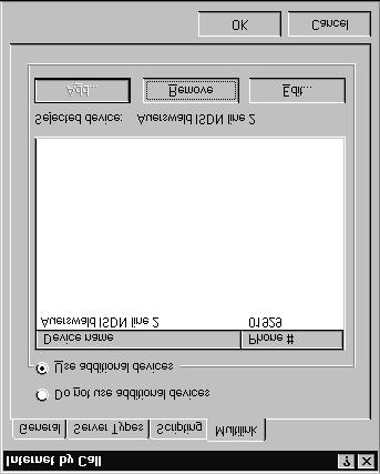 .. and select the device Auerswald ISDN line 2 in the following dialog. Now close the configuration with OK.