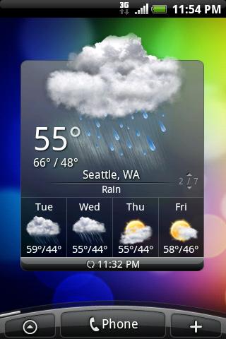 26 Basics Home screen The Home screen provides you with a weather clock that shows the time and