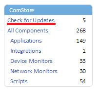 These updates are grouped together in section Check for update of the ComStore.