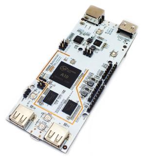 pcduino Hardware specifications: Allwinner A10 SoC ARM Cortex-A8 core