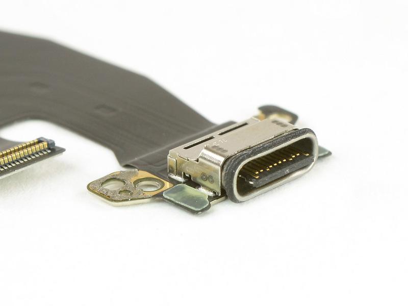It's glued to the USB-C port, which is equipped with an IP67-approved rubber gasket.