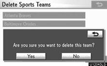 Select the sports team that you would like to delete or select Select All to delete all teams. 3.