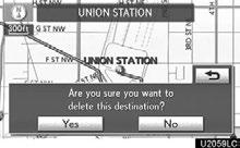 NAVIGATION SYSTEM: DESTINATION SEARCH Starting route guidance After inputting the destination, the screen changes and displays the map location of the selected destination and the route preference.