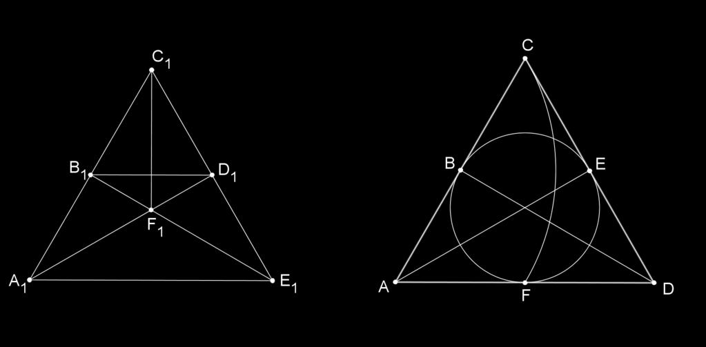 Your symmetric illustration is really isomorphic to the projective plane from page 4 above, which was obtained above by completion.