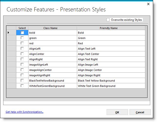 Page 127 Click OK to temporarily save the selected permissions in the synchronization package.