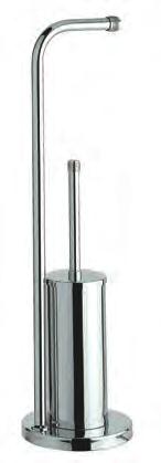 Toilet brush & toilet paper holders are made of brass and available in chrome, gold,