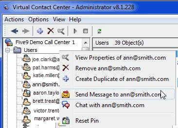 User Accounts Communicating With Users Broadcast messages are one-way communication; users cannot reply.