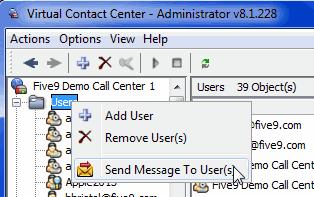 User Accounts Communicating With Users Sending Messages to Multiple Users 1 In the navigation pane, right-click Users, and select Send Message to User(s) to