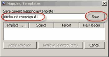 1 To create or apply a mapping template, click Mapping Templates.