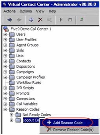 Reason Codes Renaming Reason Codes 3 Enter the following information in the properties window: Reason Code Name - name shown to agents.