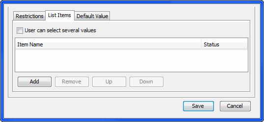 Call Variables Creating Call Variables e In the Restrictions tab, define the options that are specific to each data type. - Required: Whether the variable is required.
