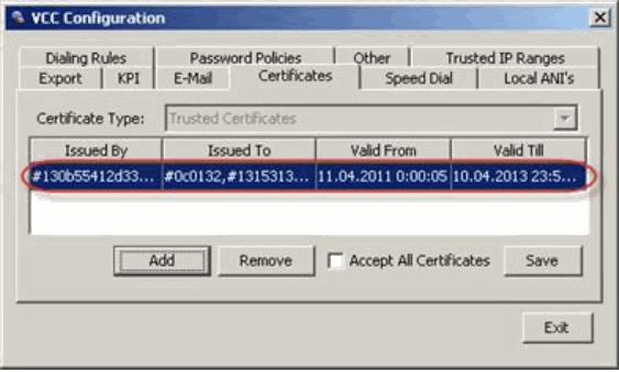 Optionally, check Accept All Certificates to allow the system to trust the certificates from all servers.