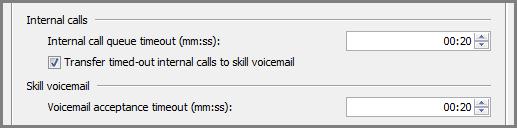 Domain Settings Defining Additional Default Domain Call Settings Defining Internal Calls and Skill Voicemail Settings Internal call and skill voicemail settings apply to agent-to-agent or