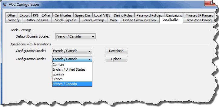Domain Settings Defining Additional Default Domain Call Settings Setting Domain Locale and Translations This option is displayed only if your domain is enabled for multiple languages.