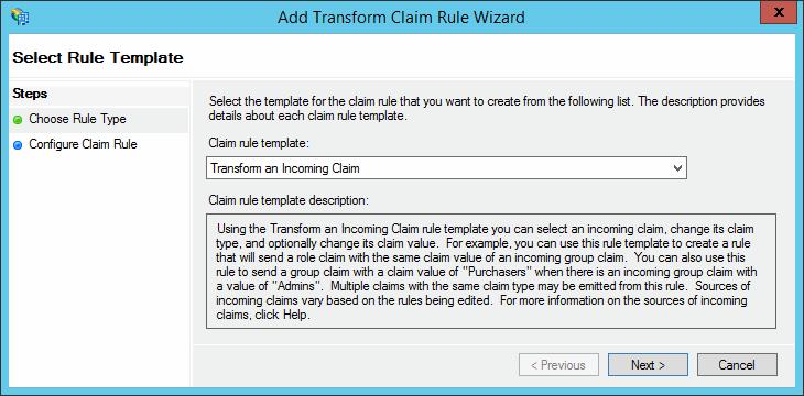 8 Enter or select this information: Claim rule name Incoming claim type Outgoing claim type Outgoing
