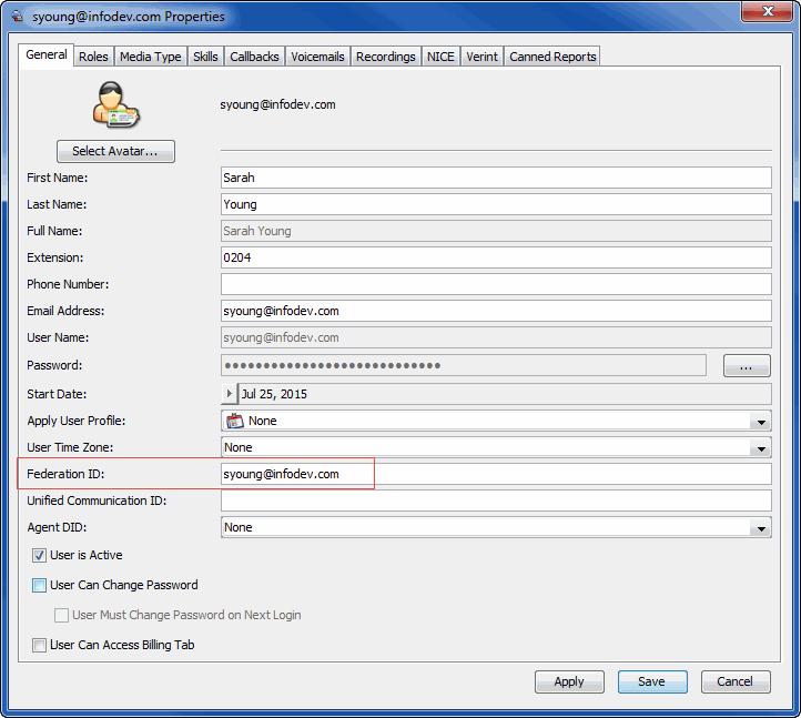 Configuring Single Sign-On for Plus Applications Configuring Okta for Agent Desktop Plus Field Default NameID Format Description Format of the Name ID: urn:oasis:names:tc:saml:1.