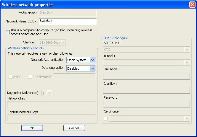 Select one of SSIDs, and click Add to Profile to create profile that can be configured more wireless parameters.