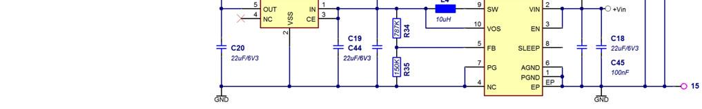 The output of the DC-DC converter is available on pin #17 for external usages. Since the module itself needs about 60mA, external load should not exceed 220mA.