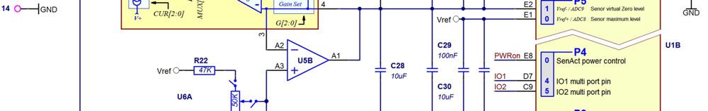 The MUX in U4A allows selecting between one differential input signal and two switched single ended input signals for measurements.