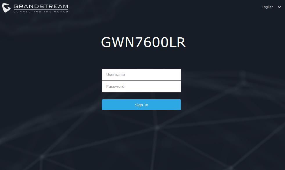 Figure 7: GWN7600LR Web GUI Login Page To access the Web GUI: 1. Make sure to use a computer connected to the same local Network as the GWN7600LR. 2. Ensure the device is properly powered up. 3.