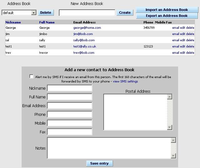 Managing Addresses Managing Addresses The Address Book is a handy place to store e-mail addresses of people you regularly contact. To access the address book, click 'Addresses'.