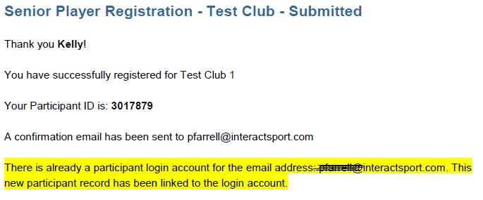 Online Registration First Time Participant Navigation in Rugby Link: unique URL sent by Club admin If a new participant creates an account during the online registration process and uses an email