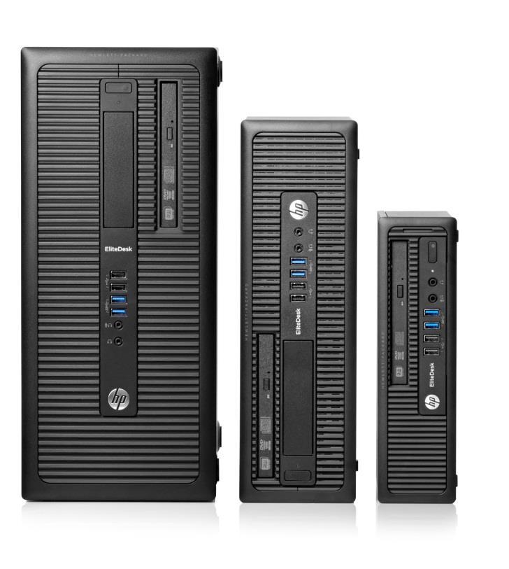 HP EliteDesk 800 More chassis, more choice: Tower, Small Form Factor, Ultra Small Desktop, Mini Advanced