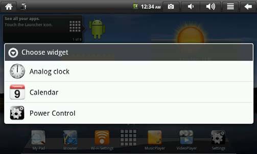 After adding to the main screen, click the shortcut icon on the main screen to perform the corresponding shortcut operation.