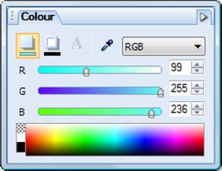 2 Click and drag the sliders until you achieve the desired shade.