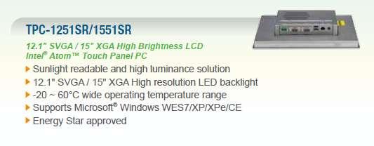TPC 1251/1551 SR-series Sun Light readable series New Availale NOW Reducing reflective light which