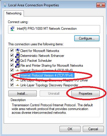 Lab - Building a Simple Network e. Select the Internet Protocol Version 4 (TCP/IPv4) option and then click Properties.