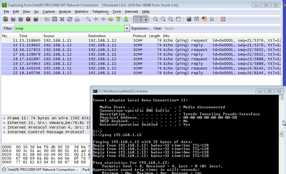 Lab - Using Wireshark to View Network Traffic f. This filter causes all data in the top window to disappear, but you are still capturing the traffic on the interface.