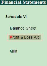 Profit & Loss A/c The Profit & Loss A/c is statement for a period, usually a year, on the operations of a business.