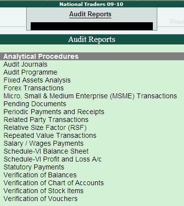 The Audit Reports window is displayed. Figure 29.