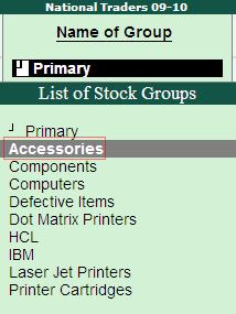 F4: Group- Click F4: Group button menu or click F4 key to select a stock group wise display of all exceptions.