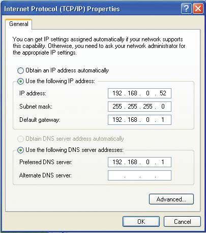 Networking Basics Input your DNS server addresses. (Note: If you are entering a DNS server, you must enter the IP address of the default gateway.